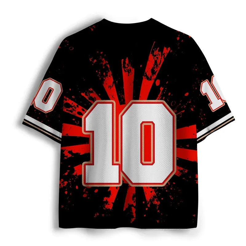 Japanese Kanji Mesh Jersey for Sports