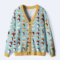 Kyoto-Lion Funny Cat Sushi Ugly Cardigan Sweater