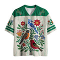 Japanese Floral Mesh Jersey for Summer