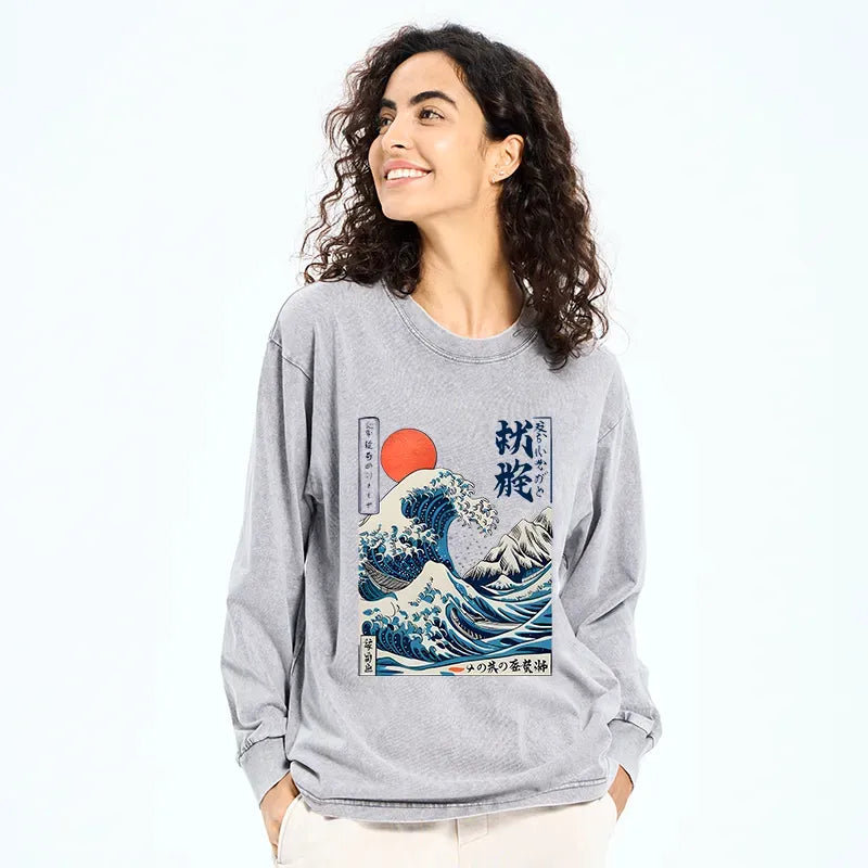 Japanese Ukiyo-e Long Sleeve T-Shirt