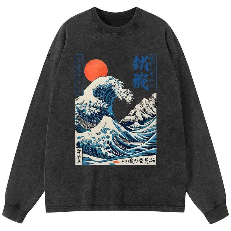 Kyoto Lion Ocean Waves Tee