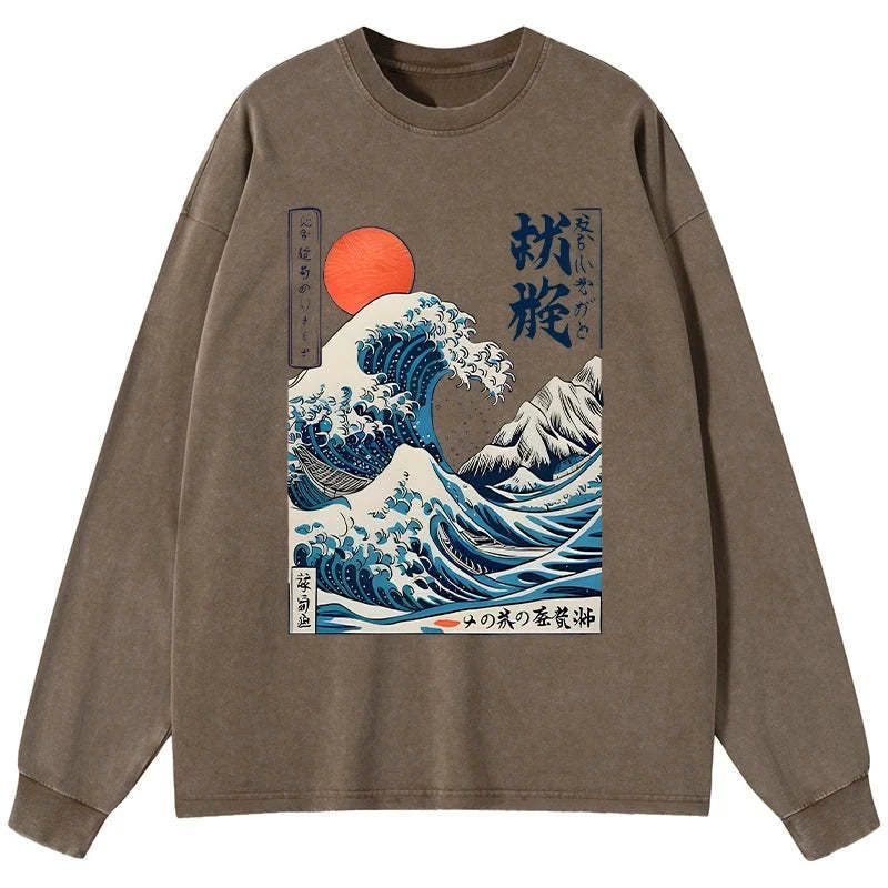 Japanese Ukiyo-e Long Sleeve T-Shirt