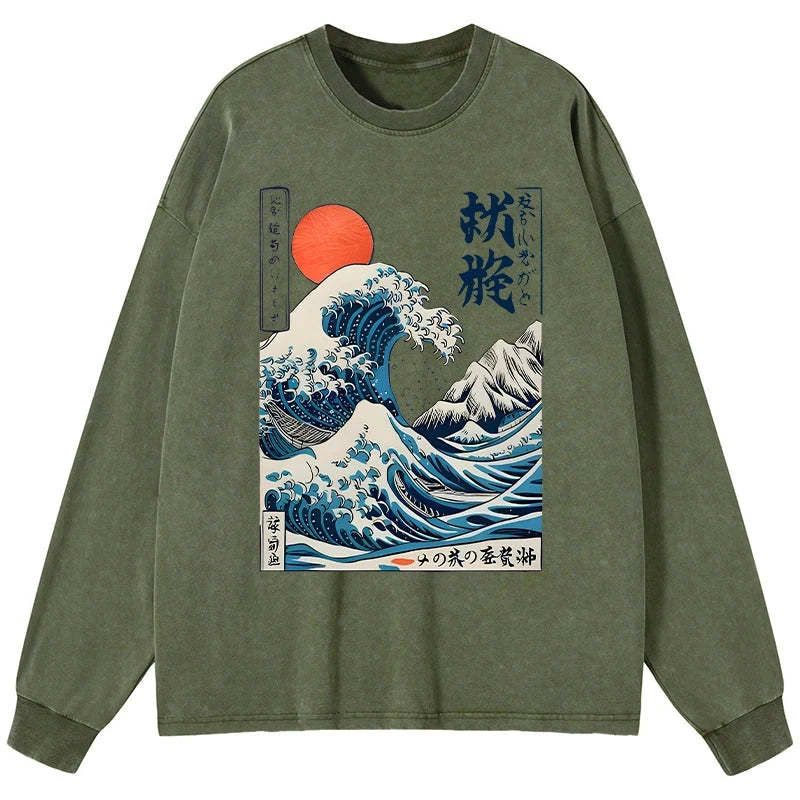 Japanese Ukiyo-e Long Sleeve T-Shirt