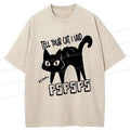 Kyoto-Lion Attract Cats Washed T-Shirt