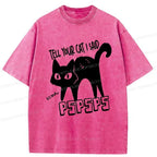soft unisex cat tee for daily casual wear