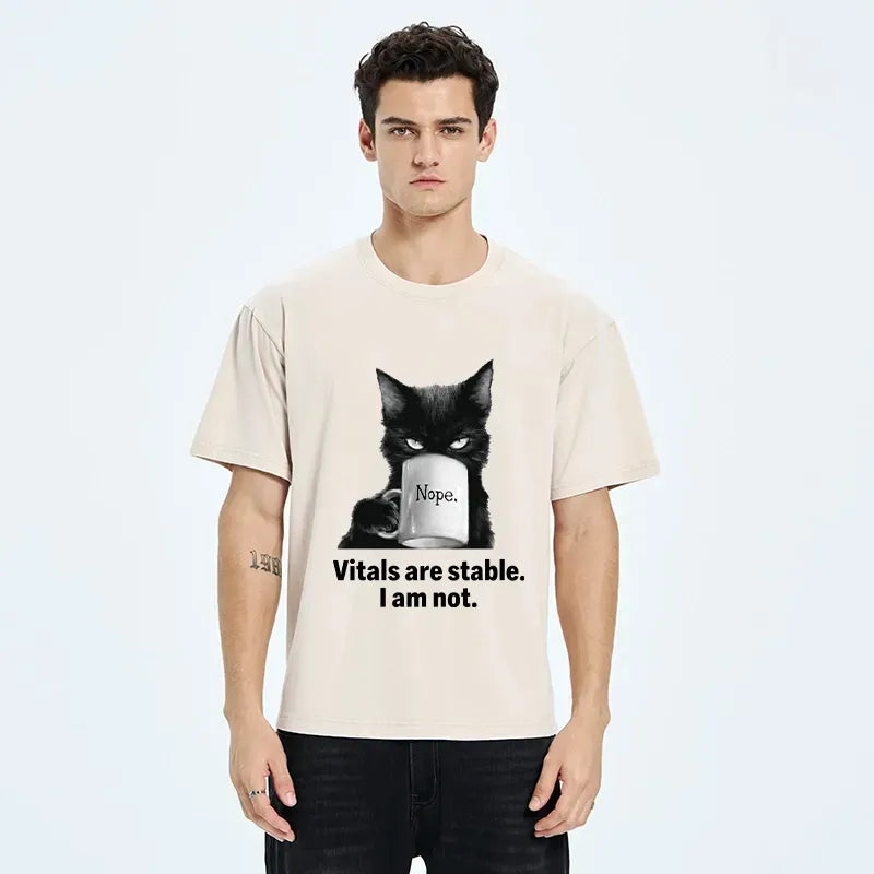 Japanese Vintage Cat Meme T-Shirt