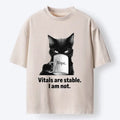 Funny Black Cat Coffee T-Shirt for Summer