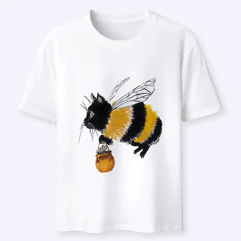 funny japanese cat tee for daily wear