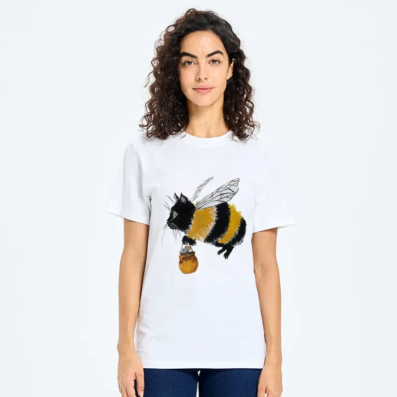 funny japanese cat tee for daily wear