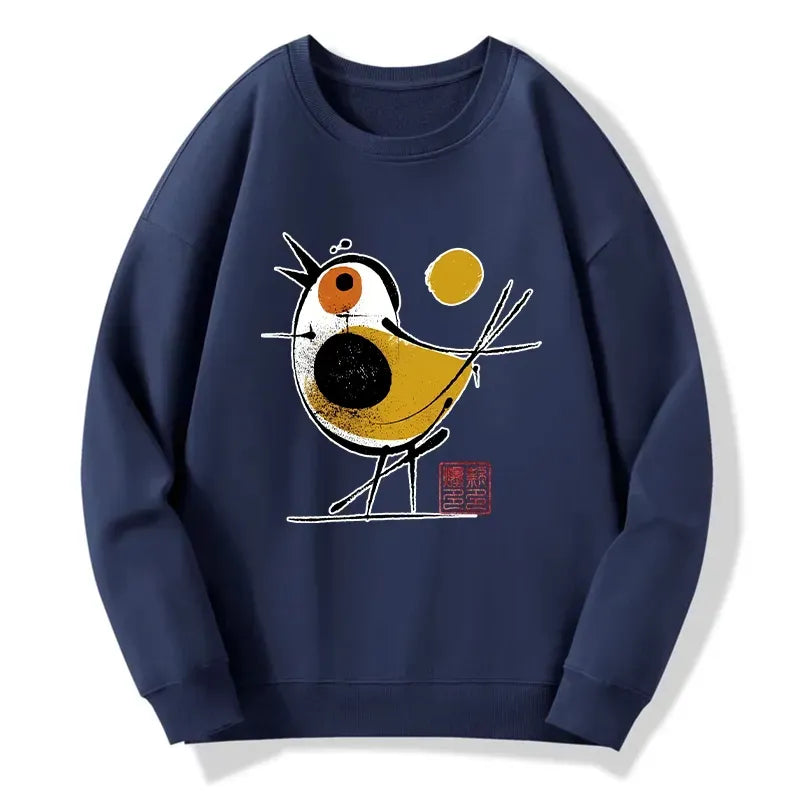 yellow bird sweatshirt for daily wear