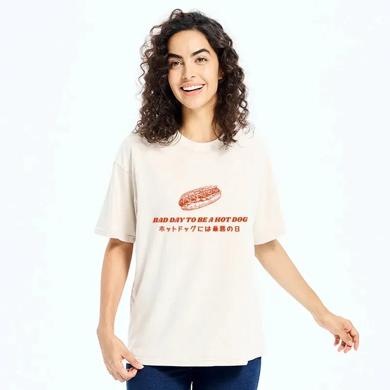 Vintage Japanese Hot Dog Humor T-Shirt