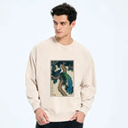 Washed Sweatshirt with Snowy Pines Design