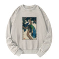 Washed Sweatshirt with Snowy Pines Design