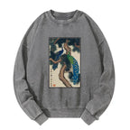 Washed Sweatshirt with Snowy Pines Design
