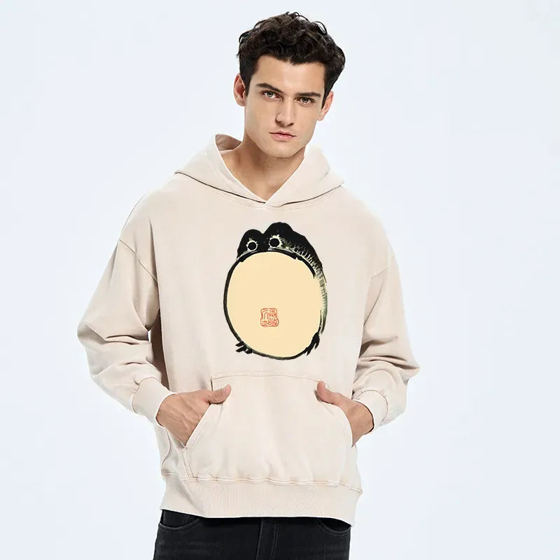 Grumpy Frog Japanese Hoodie Gift Idea