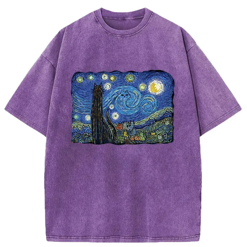 Japanese cat t-shirt for daily wear