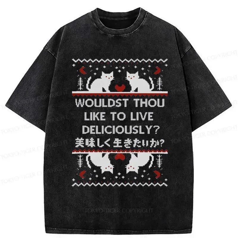 Funny Cat Japanese Vintage T-Shirt