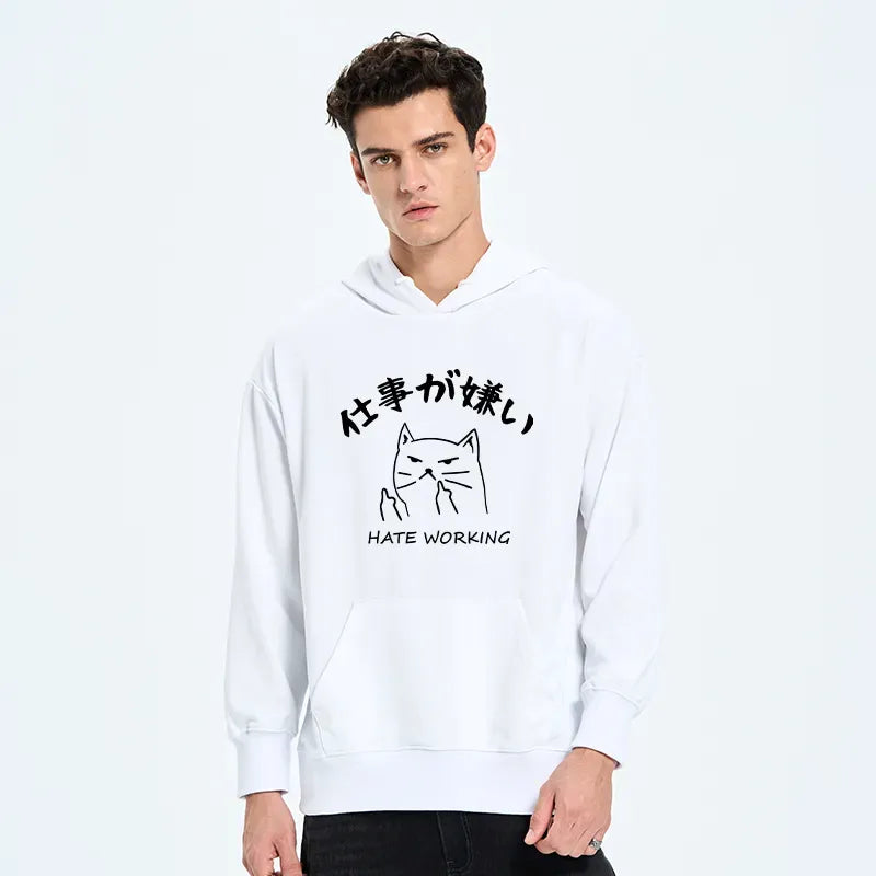japanese vintage cat hoodie