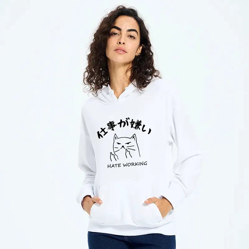 japanese vintage cat hoodie