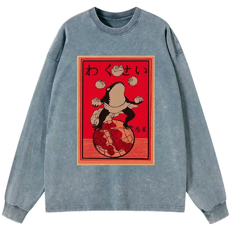 Kyoto Lion funny frog shirt for casual