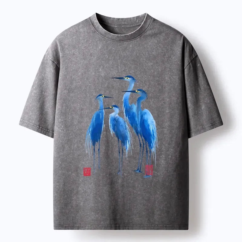 Japanese Washed T-Shirt for Daily Wear