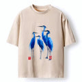 Vintage Blue Heron T-Shirt for Summer