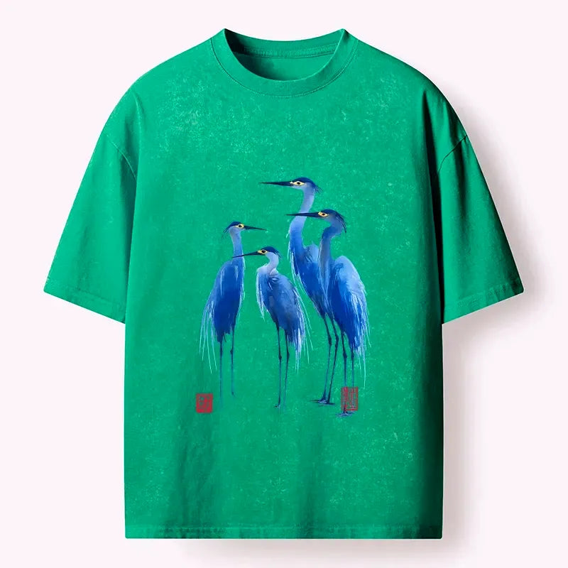 Japanese Washed T-Shirt for Daily Wear