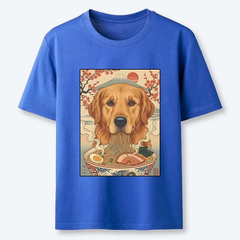 Japanese Dog Ramen Meme T-Shirt for Summer