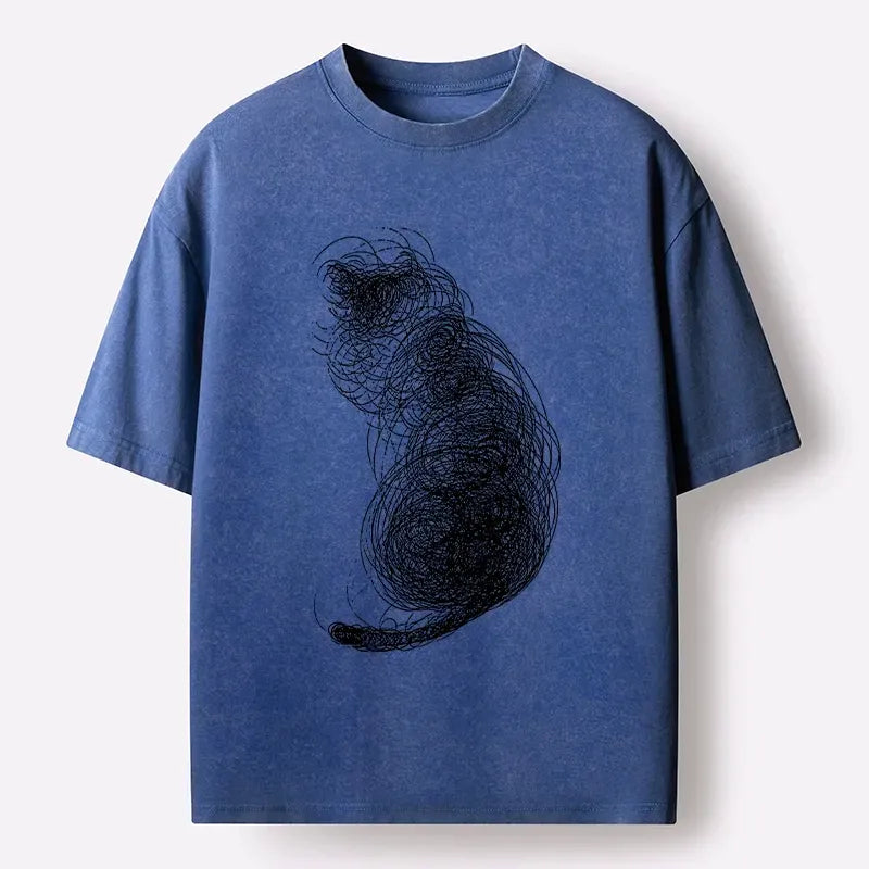 Washed unisex t-shirt for streetwear
