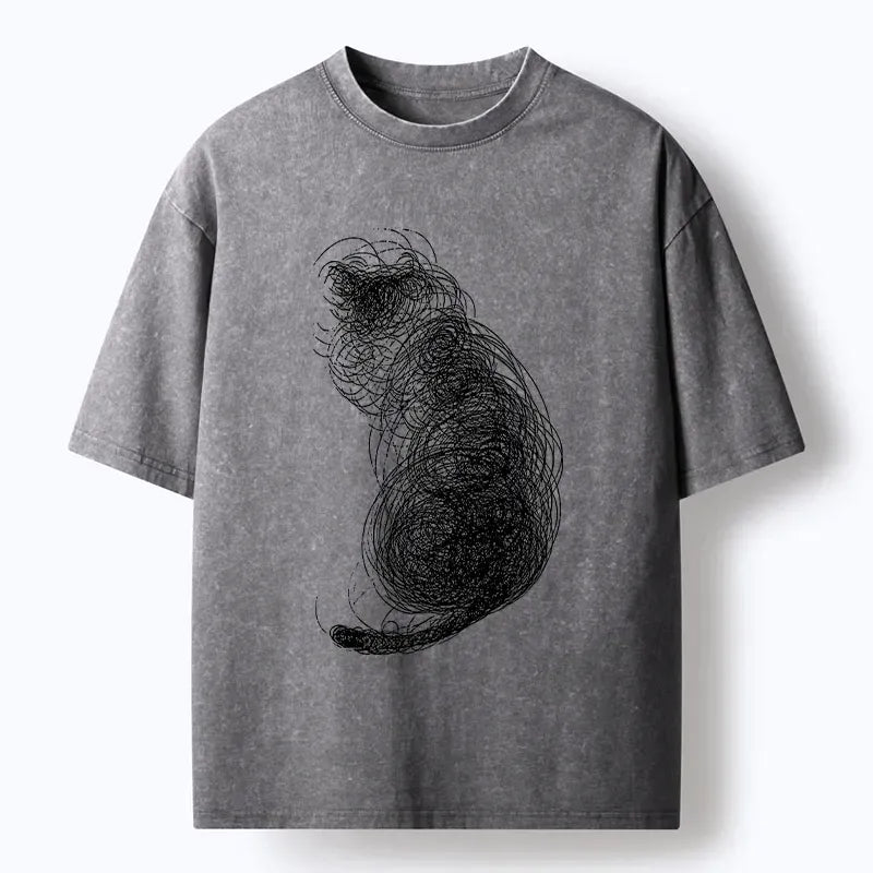Washed unisex t-shirt for streetwear