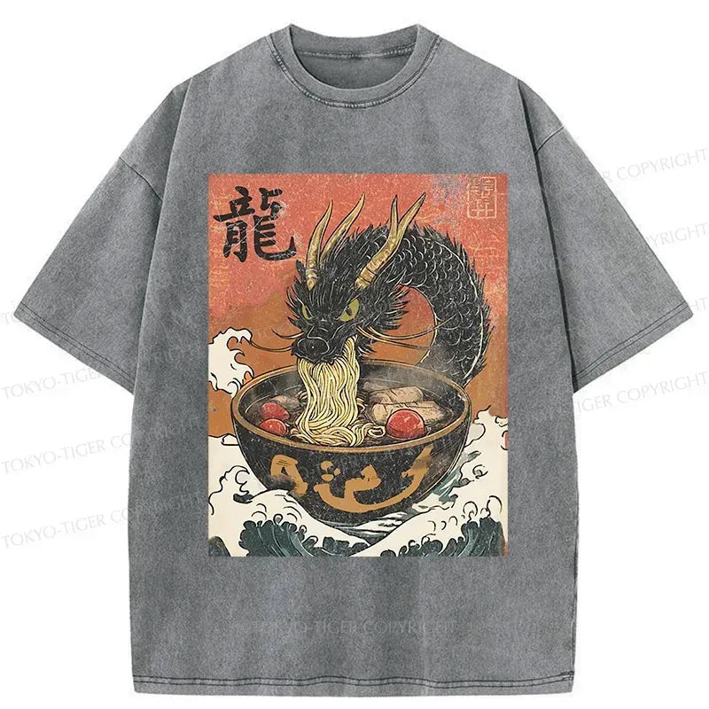 Trendy Japanese Ramen Washed Tee