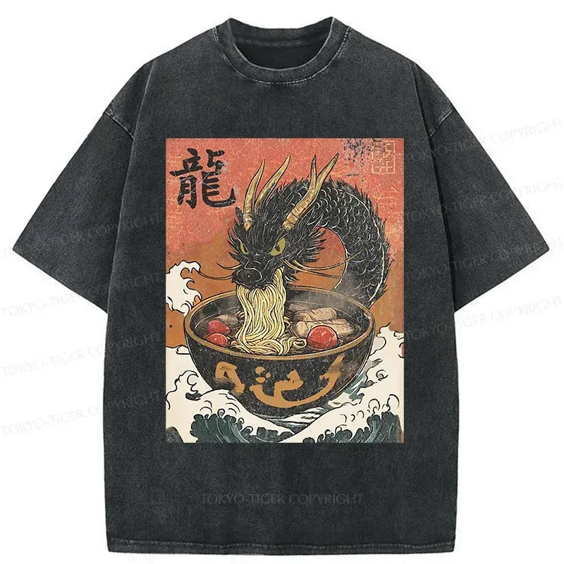 Trendy Japanese Ramen Washed Tee