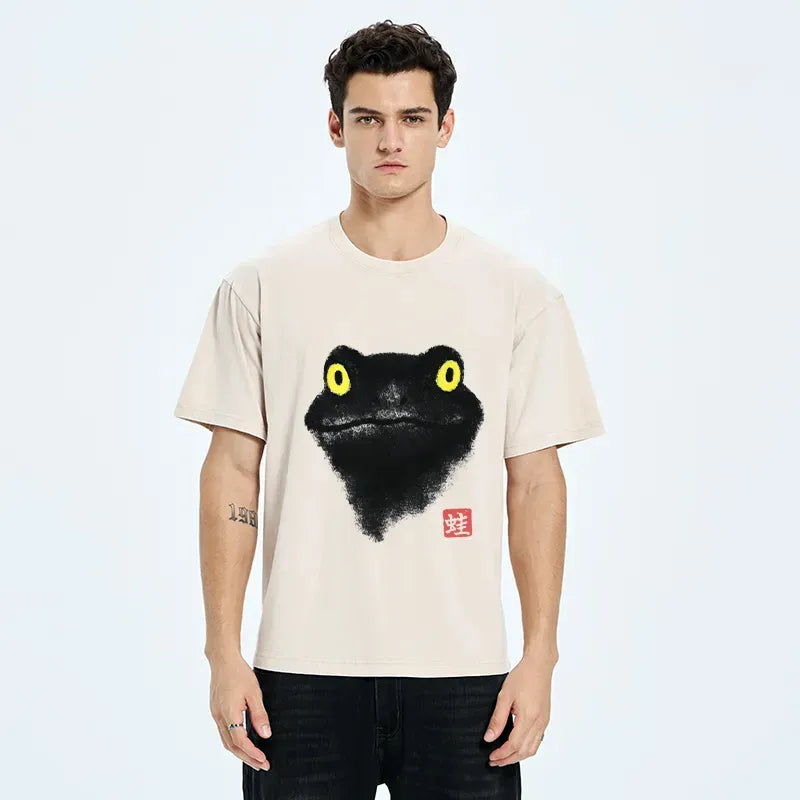 washed unisex cotton tee for daily wear