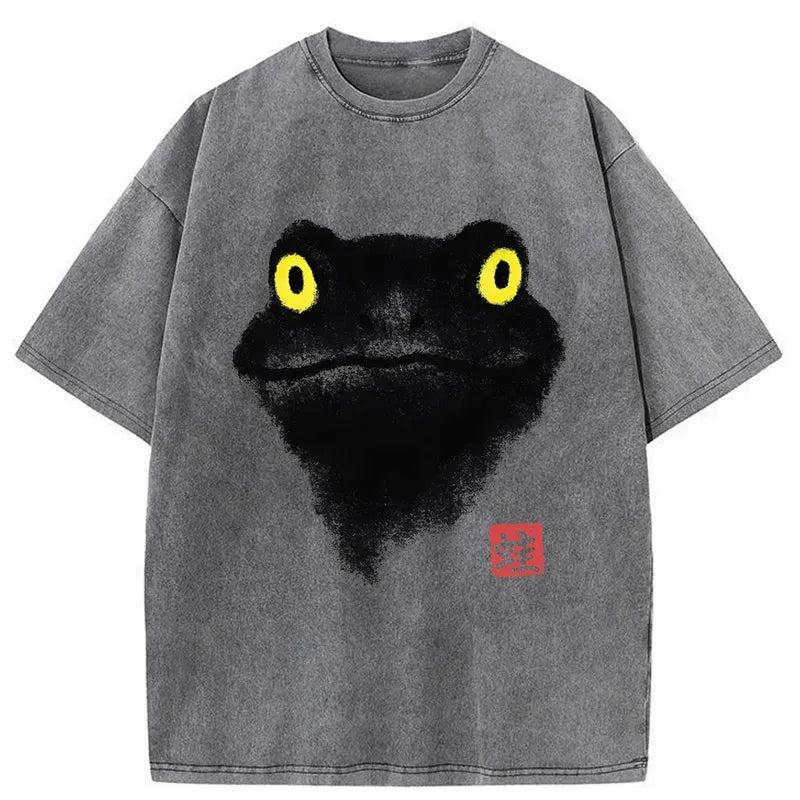 Japanese ink painting frog t-shirt
