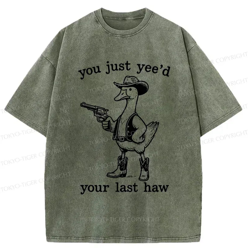 Kyoto-Lion Handsome Goose Washed T-Shirt