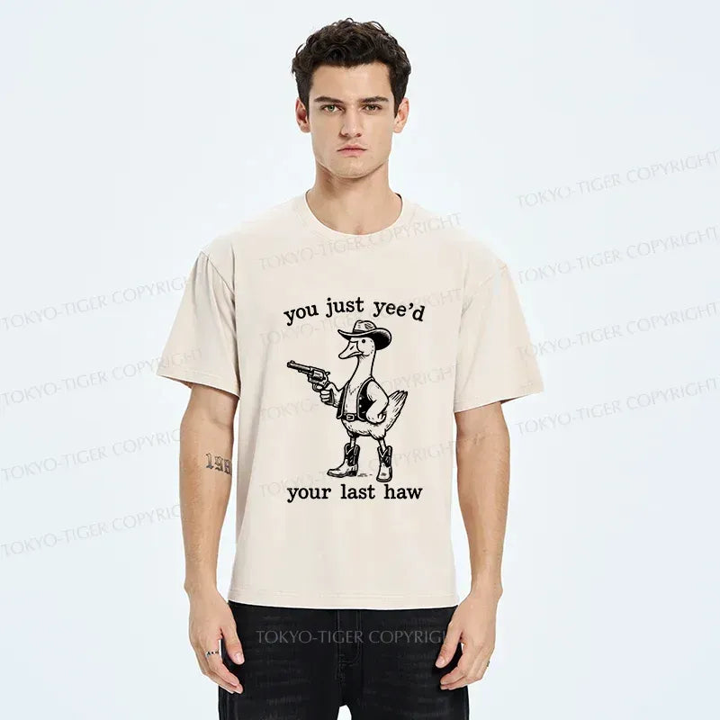 Kyoto-Lion Handsome Goose Washed T-Shirt