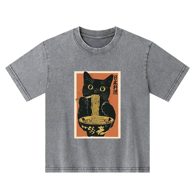 Kyoto Lion Washed T-Shirt for Kids Daily Wear