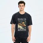 Japanese Fox Astronaut Washed T-Shirt