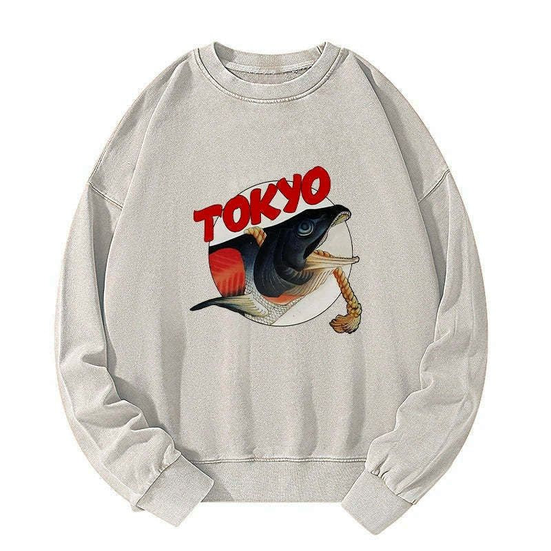 Vintage Japanese Fish Market Sweatshirt