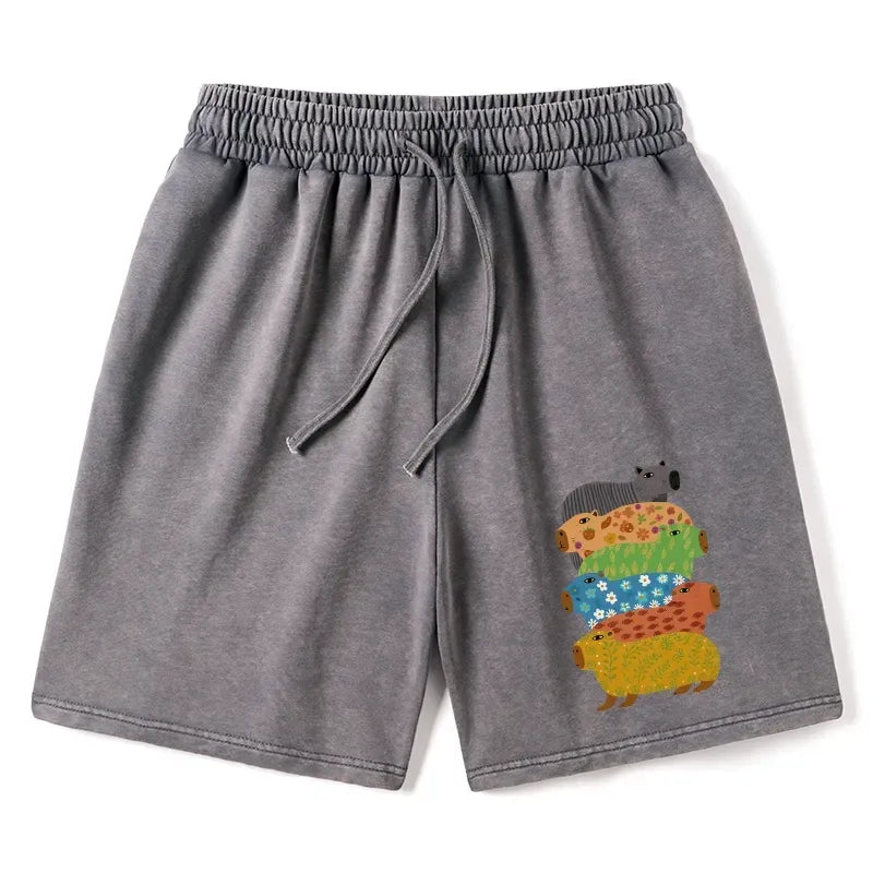 Kyoto-Lion Capybara Shorts Best Seller for Everyday