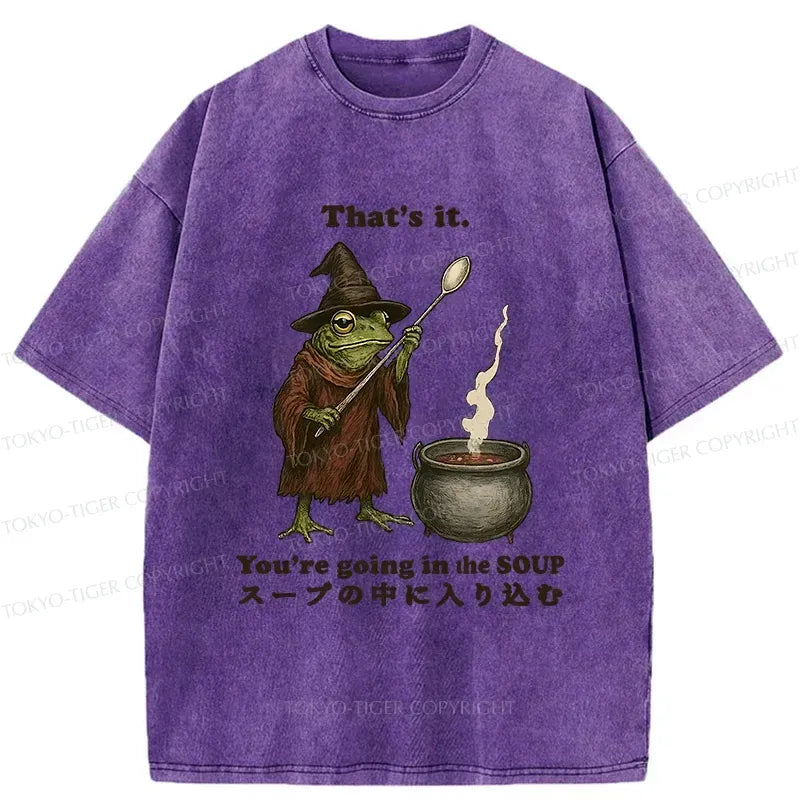 Funny Frog Washed T-Shirt for Daily Wear