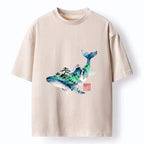 Vintage Ukiyo-e Landscape Washed Tee