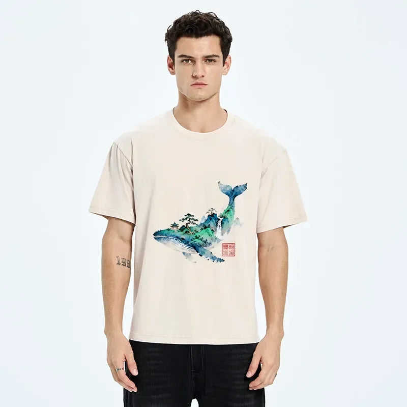 Kyoto Lion Cotton Tee for Daily Wear