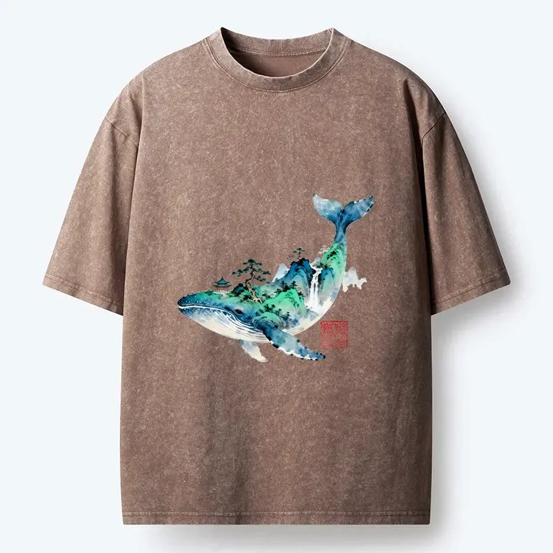 Vintage Ukiyo-e Landscape Washed Tee
