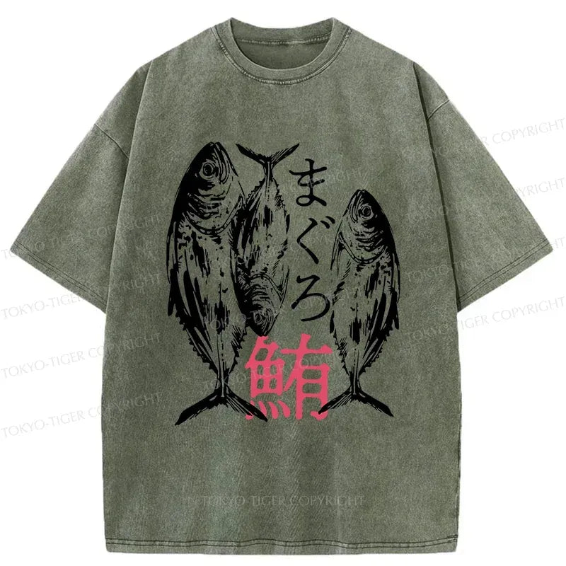 Japanese Tuna Washed T-Shirt for Daily Wear
