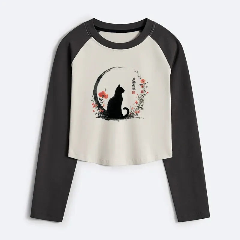 Vintage Floral Women's Raglan Tee for Streetwear