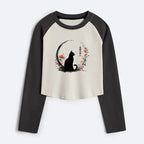 Vintage Floral Women's Raglan Tee for Streetwear