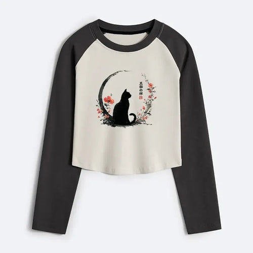Vintage Floral Women's Raglan Tee for Streetwear