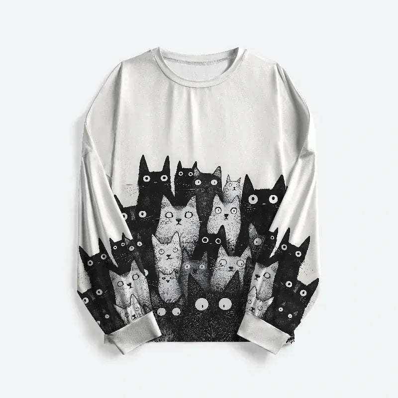 japanese cat family pajama set for vacation