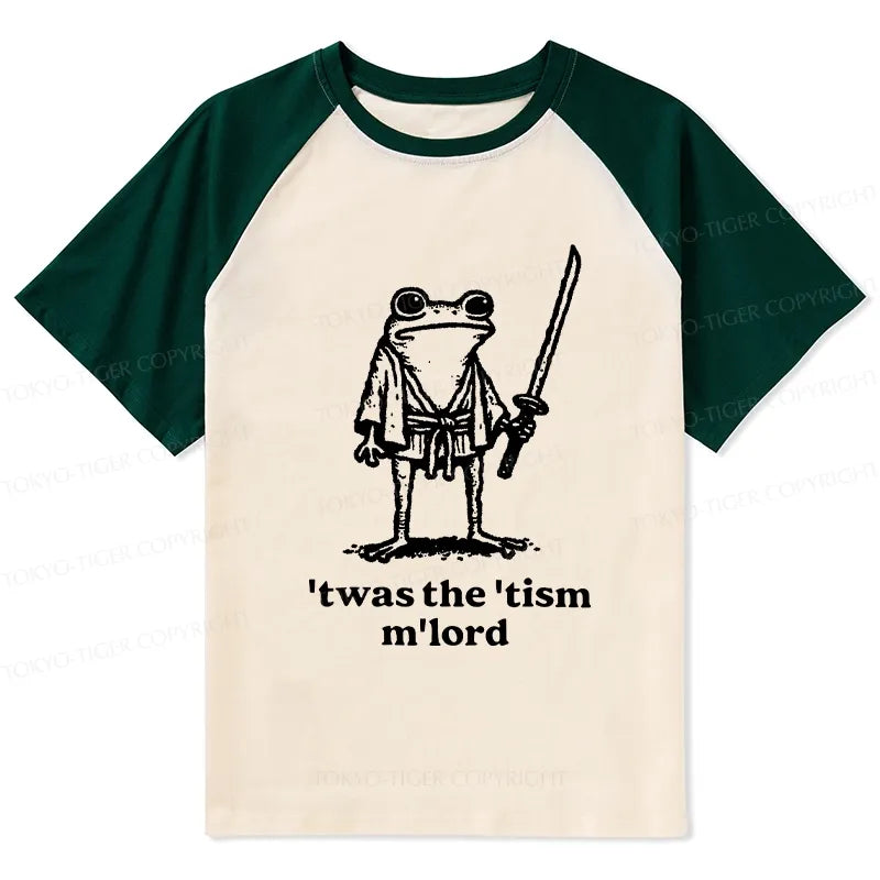 Kyoto-Lion Focused Samurai Frog Raglan T-shirt